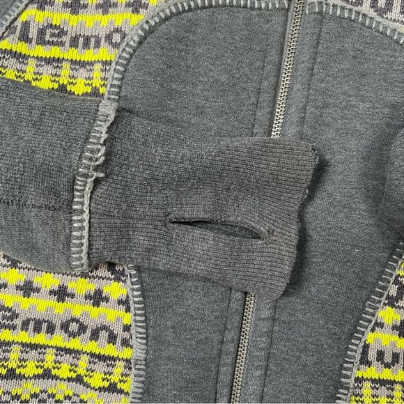 Lululemon Special Edition Fair Isle Scuba Hoodie Jacket Size 6 Green Gray EUC - Picture 15 of 16